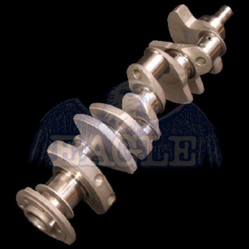 Eagle 440040006000 Crankshaft, 4.000 in Stroke, Internal Balance, Forged Steel, 2-Piece Seal, Small Block Chevy, Each