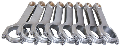 Eagle CRS5933F3D Connecting Rod, H Beam, 5.933 in Long, Bushed, 3/8 in Cap Screws, Forged Steel, Ford Modular, Set of 8