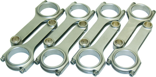 Eagle CRS5950F3D Connecting Rod, H Beam, 5.950 in Long, Bushed, 3/8 in Cap Screws, Forged Steel, Ford Modular, Set of 8