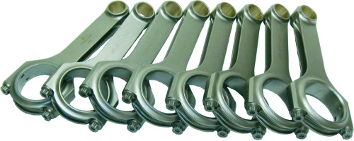 Eagle CRS6125O3D2000 Connecting Rod, H Beam, 6.125 in Long, Bushed, 7/16 in Cap Screws, ARP2000, GM LS-Series, Set of 8