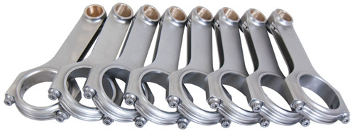 Eagle CRS6605F3D Connecting Rod, H Beam, 6.605 in Long, Bushed, 7/16 in Cap Screws, Forged Steel, Big Block Ford, Set of 8