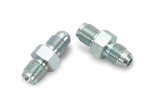 Earls 591942ERL Fitting, Adapter, Straight, 4 AN Male to 7/16-24 in Inverted Flare Male, Steel, Nickel Plated, Hardline, Pair