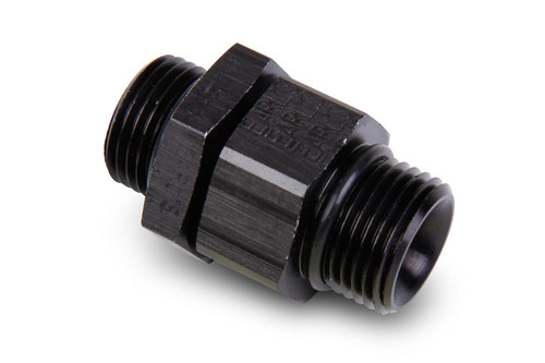 Earls AT985208ERL Fitting, Adapter, Straight, 8 AN Male Swivel Port to 8 AN Male Port, Aluminum, Black Anodized, Each