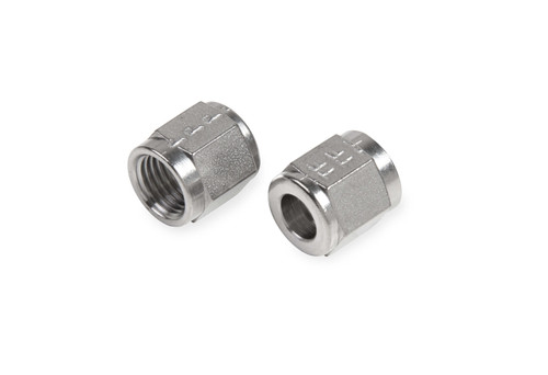 Earls SS581806ERL Fitting, Tube Nut, 6 AN, 5/16 in Tube, Stainless Steel, Natural, Pair