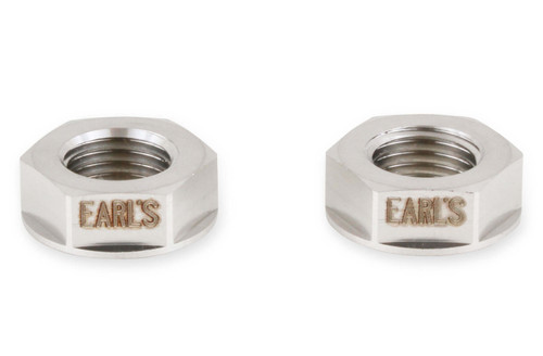 Earls SS592503ERL Bulkhead Fitting Nut, 3 AN, Stainless, Natural, Pair