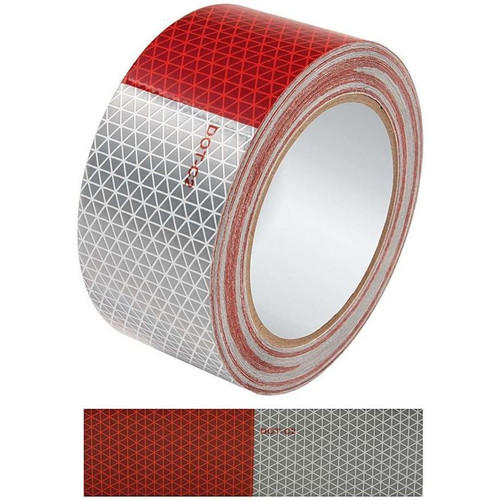 Allstar ALL14242 Reflective Tape Diamond Plate Pattern, Red/Silver 2 in. x 50 ft.