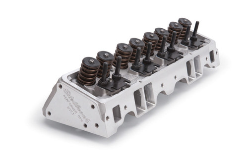 Edelbrock 60735 Cylinder Head, Performer RPM, Assembled, 2.020 / 1.600 in Valve, 185 cc Intake, 70 cc Chamber, 1.460 in Springs, Straight Plug, Aluminum, Small Block Chevy, Each