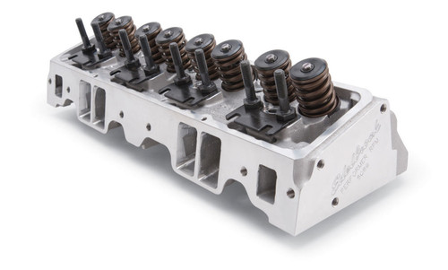 Edelbrock 60895 Cylinder Head, Performer RPM, Assembled, 2.020 / 1.600 in Valve, 195 cc Intake, 64 cc Chamber, 1.460 in Springs, Straight Plugs, Aluminum, Small Block Chevy, Each