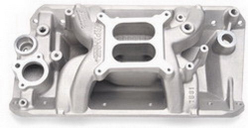 Edelbrock 7531 Intake Manifold, RPM Air Gap AMC, Square Bore, Dual Plane, Aluminum, Natural, AMC V8, Each