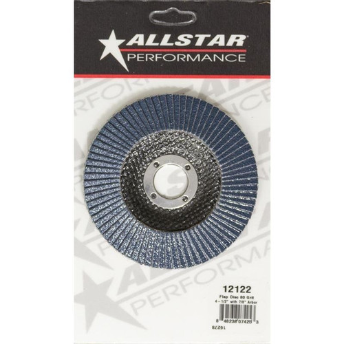 Allstar ALL12122 Flap Sanding Disc, 80 Grit, 4-1/2 in. with 7/8 in. Arbor, Each