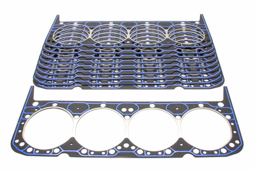Fel-Pro FEL1010B Cylinder Head Gasket, 4.166 in Bore, 0.039 in Compression Thickness, Steel Core Laminate, Small Block Chevy, Set of 10