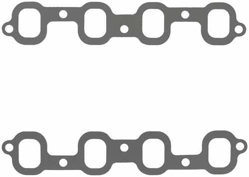 Fel-Pro 1237-2 Intake Manifold Gasket, 0.045 in Thick, 1.400 x 1.900 in Rectangular Port, Composite, Chevy SB2, Pair