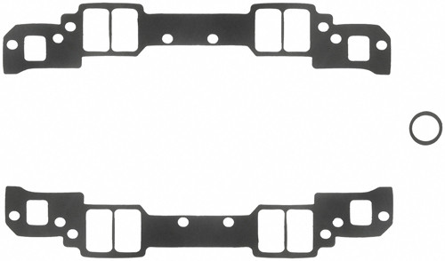 Fel-Pro 1288 Intake Manifold Gasket, 0.120 in Thick, 1.250 x 2.150 in Rectangular Port, Composite, 18 Degree Heads, Small Block Chevy, Kit