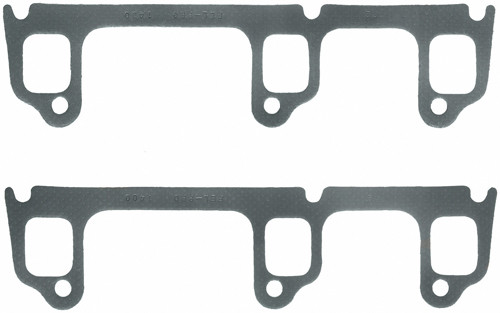 Fel-Pro 1400 Exhaust Manifold / Header Gasket, 1.150 x 1.450 in Rectangular Port, Steel Core Laminate, GM V6, Pair