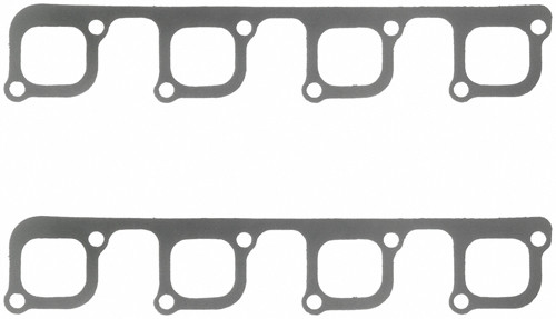 Fel-Pro 1433 Exhaust Manifold / Header Gasket, 1.860 x 1.680 in Rectangle Port, Steel Core Laminate, Small Block Ford, Pair