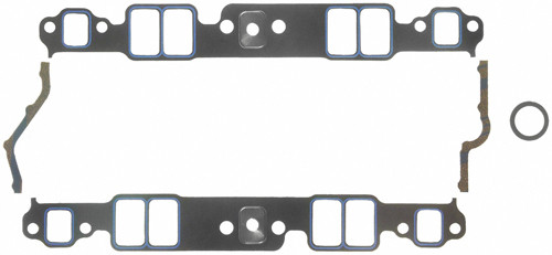 Fel-Pro 17320 Intake Manifold Gasket, Marine, Printoseal, 1.258 x 1.995 in Rectangular Port, Composite, Small Block Chevy, Kit