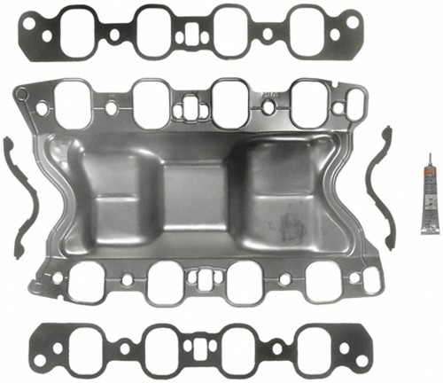 Fel-Pro MS 96012 Valley Pan Gasket, Embossed Metal, Stock Port, Ford Cleveland, 4-Barrel, Kit