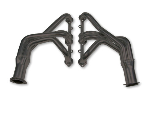 Flowtech 11106FLT Headers, Full Length, 1-5/8 in Primary, 3 in Collector, Steel, Black Paint, Small Block Chevy, Chevy Corvette 1963-82, Pair