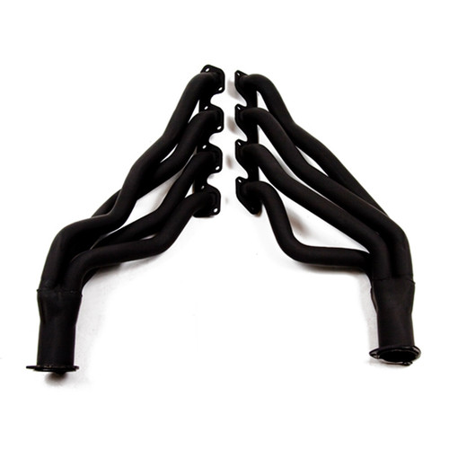 Flowtech 12118FLT Headers, Full Length, 1-3/4 in Primary, 3 in Collector, Steel, Black Paint, Ford Cleveland / Modified, Ford / Mercury 1970-74, Pair