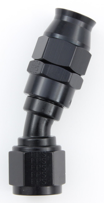 Fragola 683006-BL Fitting, Hose End, Real Street, PTFE Hose, 30 Degree, 6 AN Hose to 6 AN Female, Aluminum, Black Anodized, Each