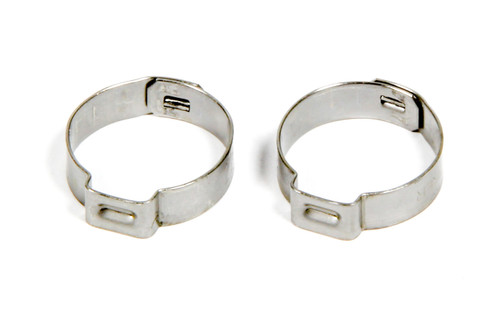 Fragola 999158 Hose Clamp, Band, Push Lock Clamp, 8 AN, Stainless, Natural, Pair