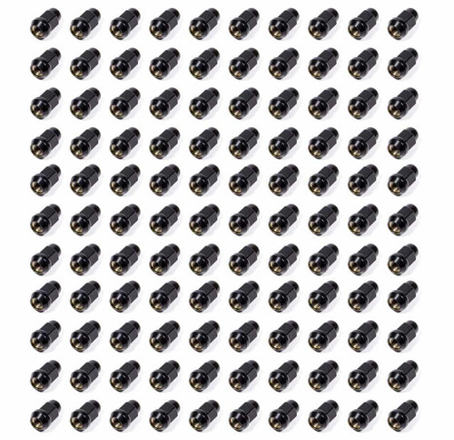 Gorilla 41188BC Lug Nut, Acorn Bulge, 1/2-20 in Right Hand Thread, 3/4 in Hex Head, 60 Degree Seat, Closed End, Steel, Black Chrome, Set of 100