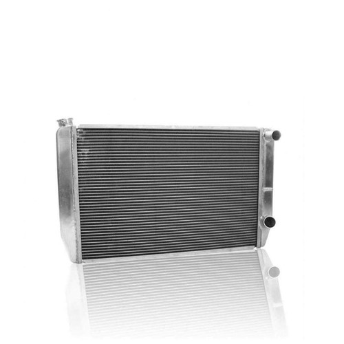 Griffin 2-58185-X Radiator, Drag Race, 22 in W x 13 in H x 3 in D, Passenger Side Inlet, Passenger Side Outlet, Aluminum, Natural, Each