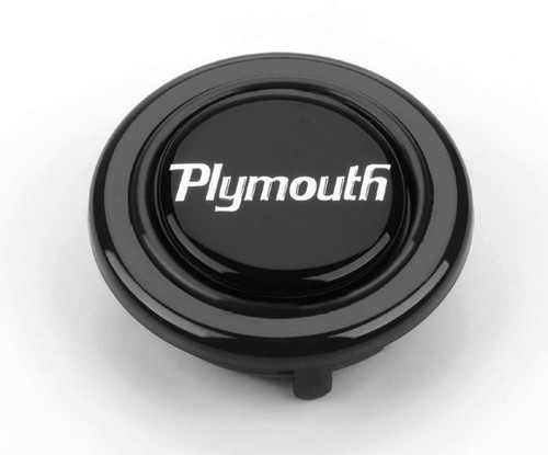 Grant 5674 Horn Button, Black / Silver Plymouth Logo, Plastic, Black / Silver, Grant Signature Series Wheels, Each