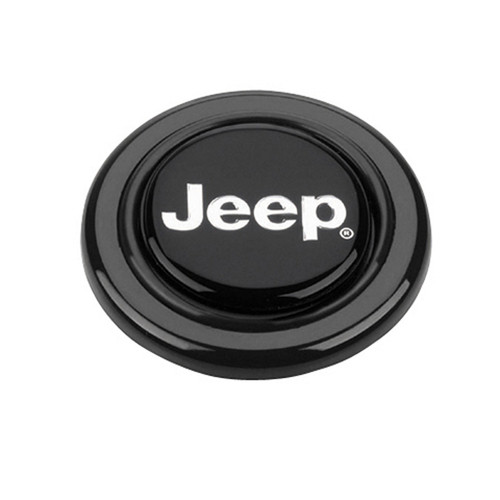 Grant 5675 Horn Button, Black / Silver Jeep Logo, Plastic, Black, Grand Signature Steering Wheels, Each