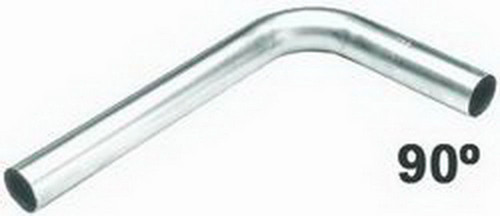 Hedman 12010 Exhaust Bend, 90 Degree, Mandrel, 1-1/2 in Diameter, 2-1/4 in Radius, 18 Gauge, Steel, Natural, Each