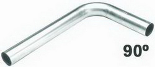 Hedman 12015 Exhaust Bend, 90 Degree, Mandrel, 2-1/8 in Diameter, 18 Gauge, Steel, Natural, Each