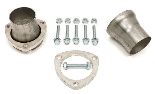 Hedman 22115 Collector Reducer, 3 in Inlet to 2-1/2 in OD Outlet, 3-Bolt Ball and Socket Flange, Hardware Included, Steel, Natural, Pair