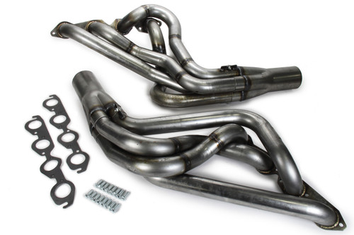 Hedman 65090 Headers, Husler Race, 2-1/4 in Primary, 4 in Collector, Steel, Natural, Big Block Chevy, GM F-Body / X-Body 1967-74, Pair