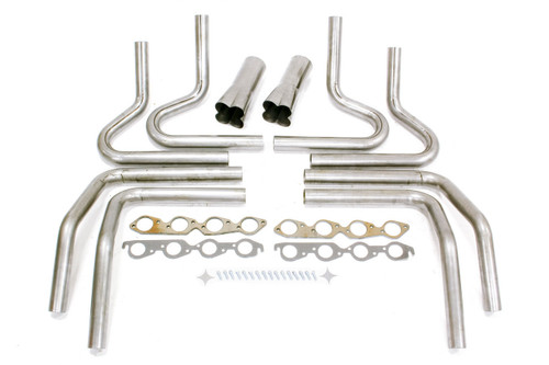 Hedman 65675 Headers, Dyno, Weld-Up Kit, 2-1/4 in Primary, 4 in Weld-On Collector, Steel, Natural, Big Block Chevy, Kit