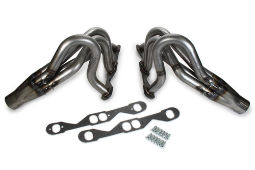 Hedman 65853 Headers, Husler Race, 1-3/4 in Primary, 3 in Collector, Steel, Natural, Small Block Chevy, GM Compact SUV / Truck 1982-2004, Pair