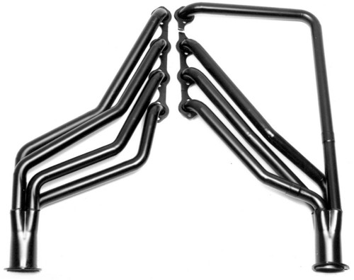 Hedman 88350 Headers, Street, 1-1/2 in Primary, 3 in Collector, Steel, Black Paint, Small Block Ford, Mustang II 1974-78, Pair