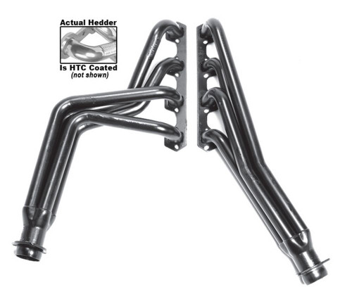 Hedman 89416 Headers, Street, 1-1/2 in Primary, Ball and Socket Collector, Steel, Metallic Ceramic, Small Block Ford, Ford Compact SUV 1968-77, Pair