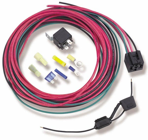 Holley 12-753 Relay Switch, Single Pole, 30 amp, 12V, Wiring Included, Fuel Pump, Kit