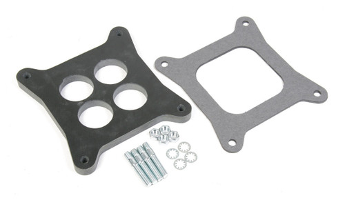 Holley 17-59 Carburetor Spacer, 1/2 in Thick, 4 Hole, Square Bore, Phenolic, Black, Each