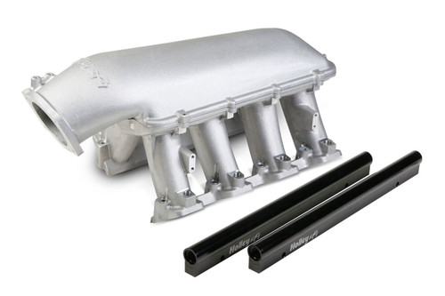 Holley 300-116 Intake Manifold, Hi-Ram EFI, 92 mm Throttle Body Flange, Multi Port, Aluminum, Natural, LS3 / L92, GM LS-Series, Kit