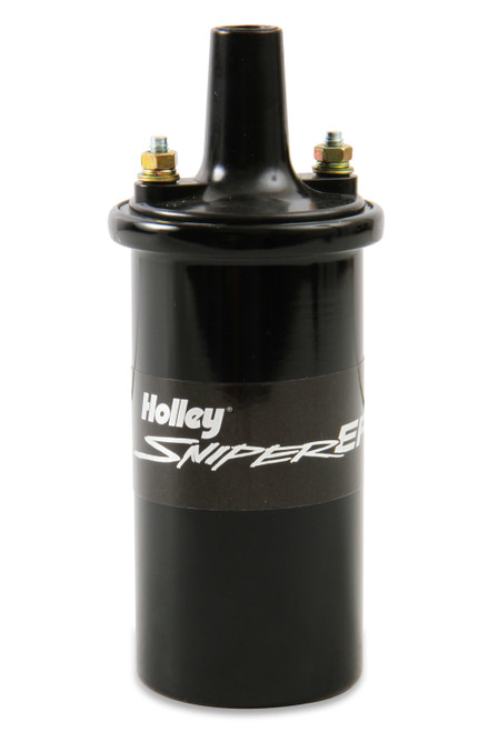 Holley 556-153 Ignition Coil, Sniper EFI, E-Core, 0.700 ohm, Female HEI, 45000 Volts, Black, Universal, Each