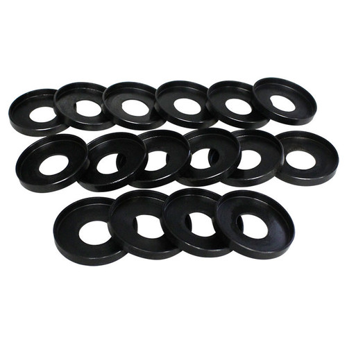 Howards Racing Components 96015 Valve Spring Locator, Outside, 0.060 in Thick, 1.680 in OD, 0.577 in ID, 1.550 in Spring OD, Steel, Black Oxide, Set of 16