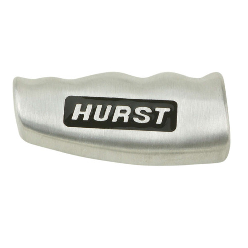 Hurst 1530020 Shifter Knob, T-Handle, 3/8-16, 7/16-20, 1/2-20 in, 10 mm x 1.25, 10 mm x 1.5, 12 mm x 1.25, 12 mm x 1.75, 16 mm x 1.5 Thread, Hurst Logo, Aluminum, Brushed, Universal, Each