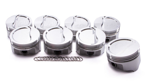Icon Pistons IC581C.030 Piston, Premium Forged, Forged, 4.160 in Bore, 1/16 x 1/16 x 3/16 in Ring Grooves, Minus 16.30 cc, Ford FE-Series, Set of 8