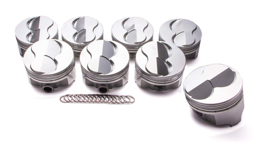 Icon Pistons IC793.040 Piston, Premium Forged, Forged, 4.040 in Bore, 1/16 x 1/16 x 3/16 in Ring Grooves, Plus 6.30 cc, Small Block Chevy, Set of 8