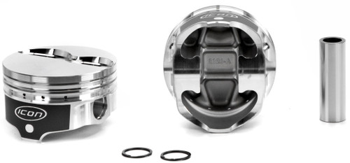 Icon Pistons IC888.060 Piston, Premium Forged, Forged, 4.210 in Bore, 1/16 x 1/16 x 3/16 in Ring Grooves, Minus 5.50 cc, Pontiac V8, Set of 8