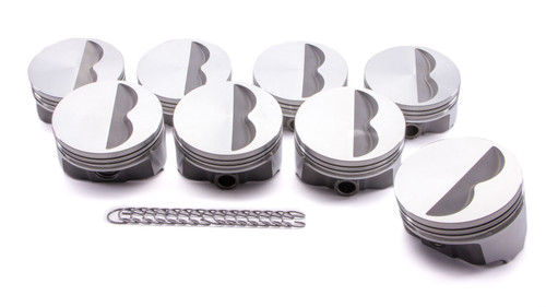 Icon Pistons IC9941.030 Piston, FHR Forged, Forged, 4.155 in Bore, 5/64 x 5/64 x 3/16 in Ring Grooves, Minus 3.70 cc, Small Block Chevy, Set of 8