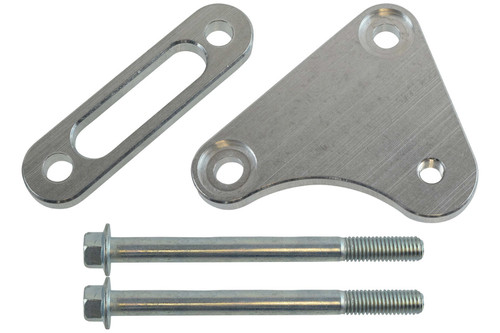 Ict Billet 551353 Idler Pulley Bracket, Truck Style to Car Style Hardware Included, Aluminum, Natural, GM LS-Series, Each
