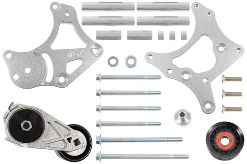 Ict Billet 551780-3 Alternator Bracket, Passenger Side, High Mount, Head Mount, Aluminum, Natural, GM LS-Series, Kit