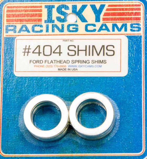 Isky Cams 404 Valve Spring Shim, 0.060 in Thick, 1 in OD, 0.685 in ID, Steel, Ford Flathead, Set of 16
